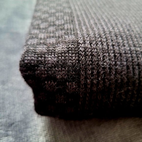 Raffi Men's V-Neck Sweater in Charcoal Gray - Picture 7 of 13